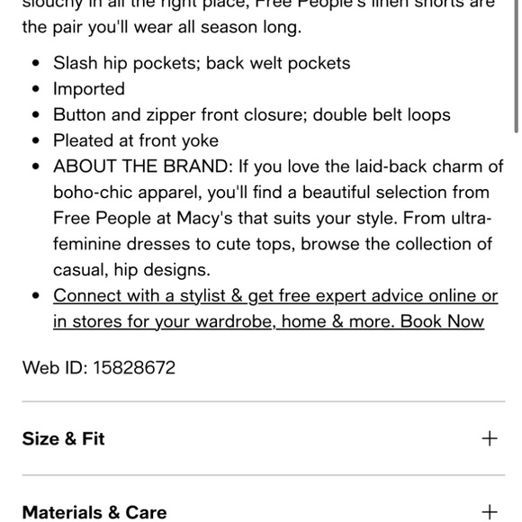 Free People sand colored linen shorts. - Picture 6 of 7